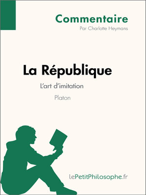 cover image of La République de Platon--L'art d'imitation (Commentaire)